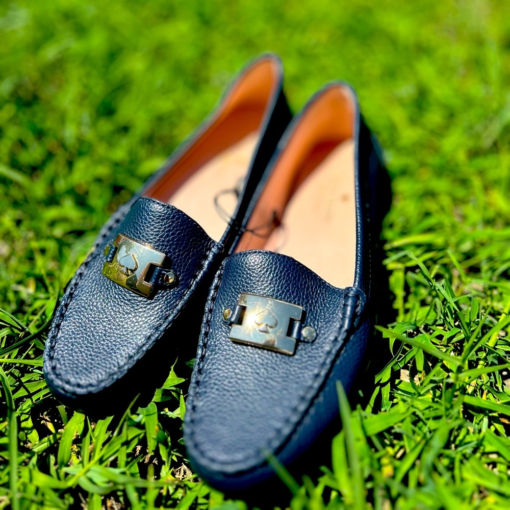 Kate Spade Navy Blue Carmen Loafers